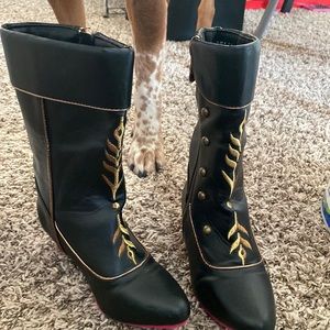 Girls Anna frozen dress up boots.